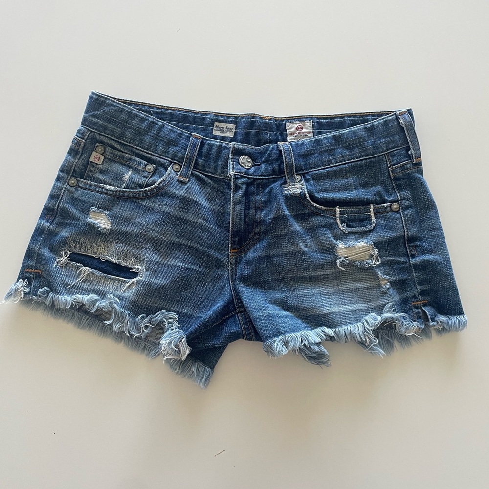 Adriano Goldschmied Women's Distressed Denim Shorts